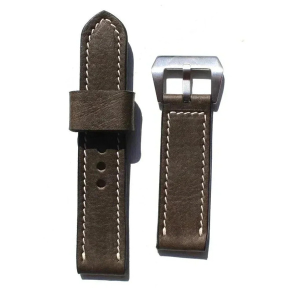NEW No Name Leather Apple Watch (fits 42mm) Strap / Band - Dusty Green 24mm - Picture 1 of 2